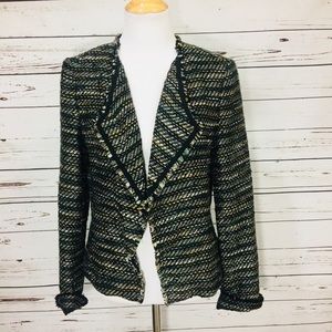 Ann Taylor Loft Tweed Open Blazer size 2